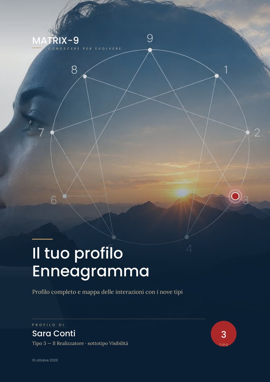 Copertina di un report MATRIX-9 di esempio